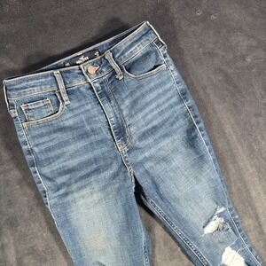 Hollister‎ Ripped Jeans Ultra High-Rise Crop Super Skinny W24 L22